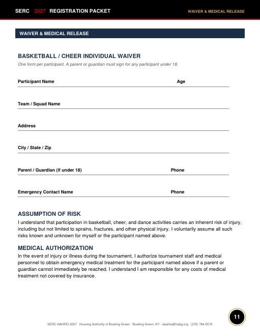 Waiver & Medical Release thumbnail